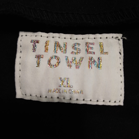 Tinsel Town Black Ruffle Shoulder Jumpsuit - Picture 4 of 5